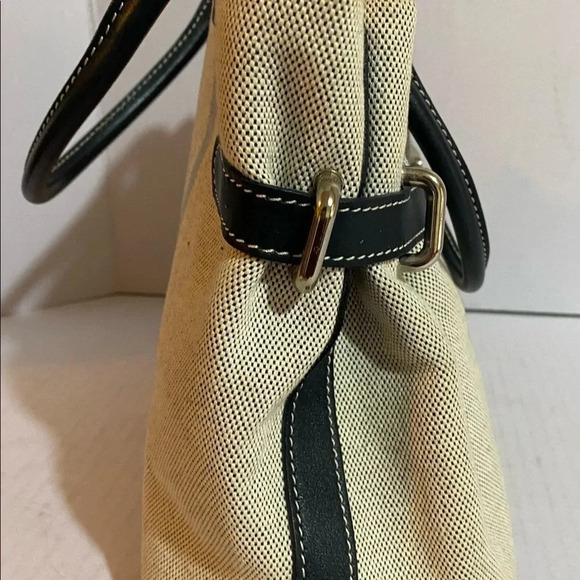 BUTI beige canvas satchel handbag - Picture 4 of 10